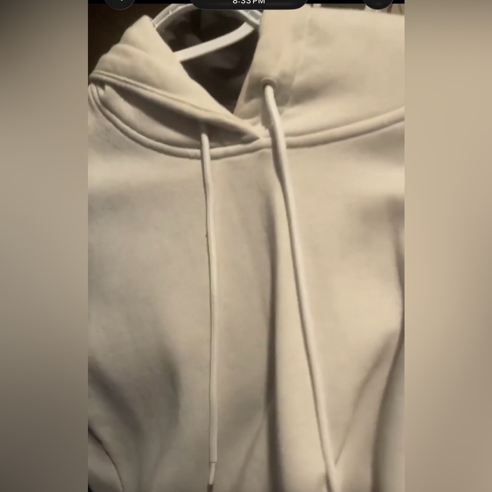 All white Alphalete Hoodie